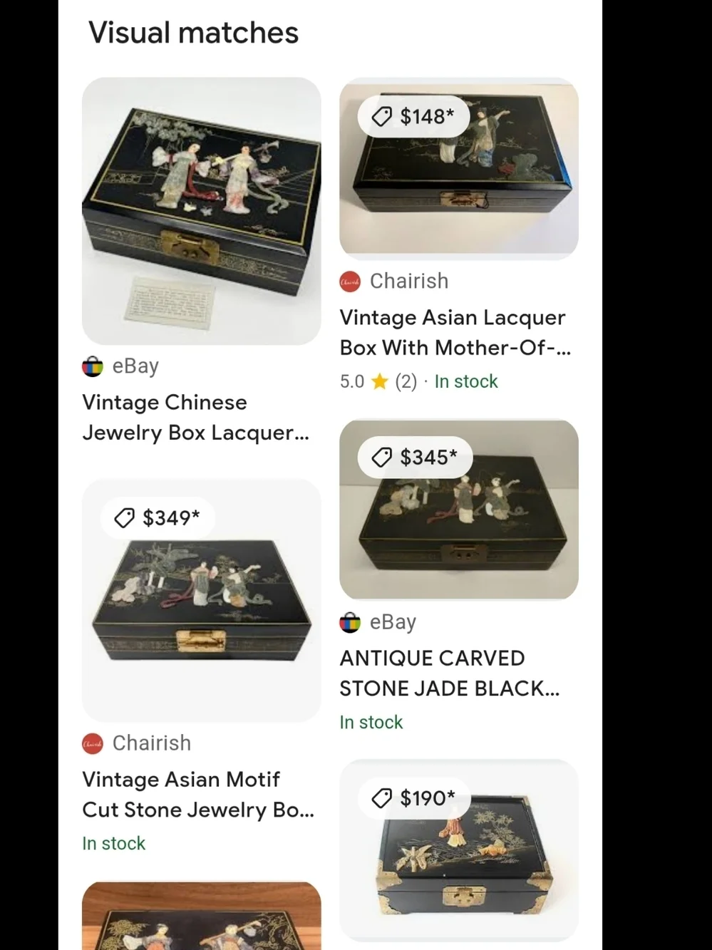 Vintage Black Lacquer Jadeite & Inlay Jewelry Box W/ Brass & Silk